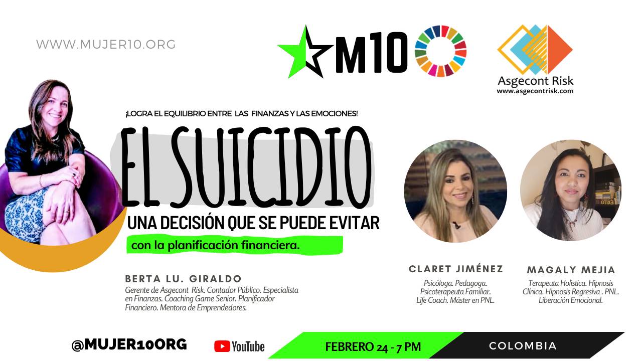 Berta Lu Giraldo nos hablará acerca del suicidio, una decisión que se puede evitar