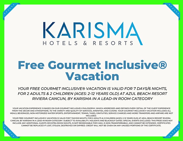 Sorteo de un premio otorgado por la cadena Karisma Hotels Resorts